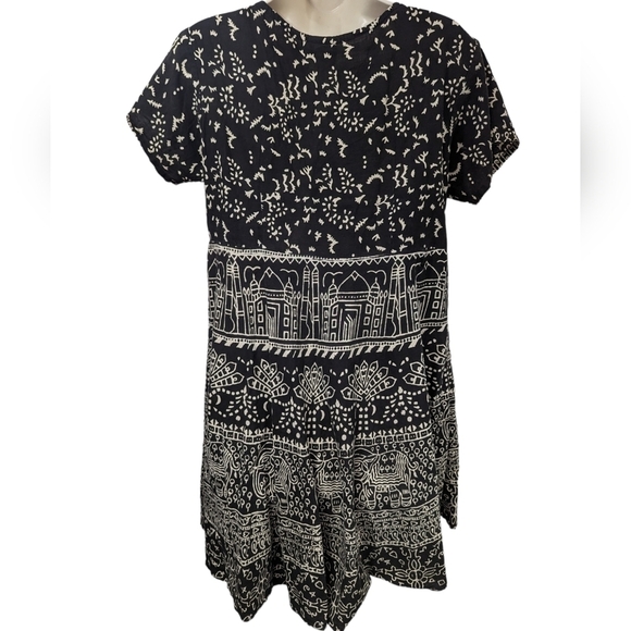 Sacred Threads Short Sleeve Shift Dress Sz S/M - Picture 3 of 11
